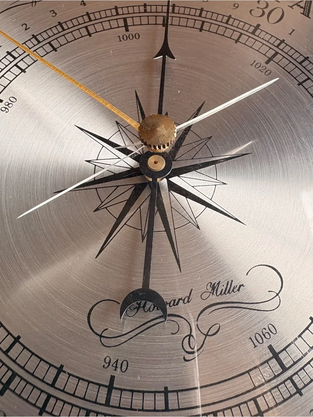 Howard Miller 612-718 Wall Weather Station Barometer Hygrometer Clock